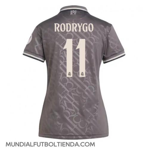 Camiseta Real Madrid Rodrygo Goes #11 Tercera Equipación Replica 2024-25 para mujer mangas cortas